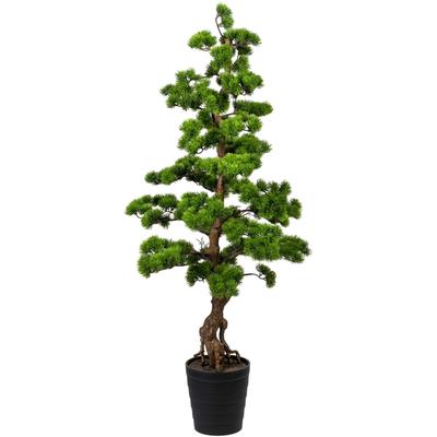 Kunstbonsai CREATIV GREEN "Bonsai Kiefer", grün, H:140cm Ø:60cm, Kunststoff, Kunstpflanzen, Geschenkartikel