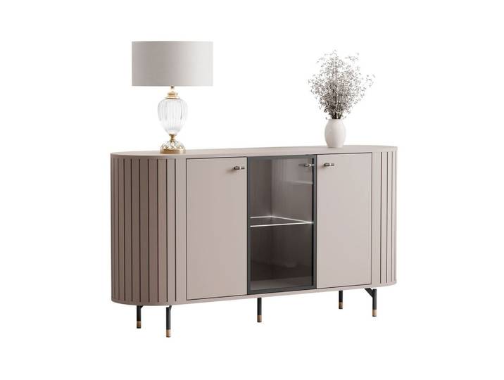 SIDEBOARD ELODIE 3T mit LED-Beleuchtung Kaschmir