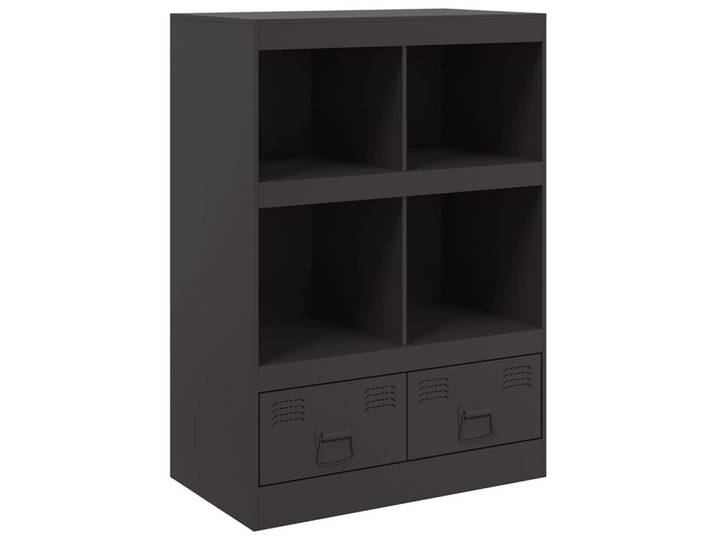 vidaXL Highboard Highboard Schwarz 67x39x95 cm Stahl (1 St)