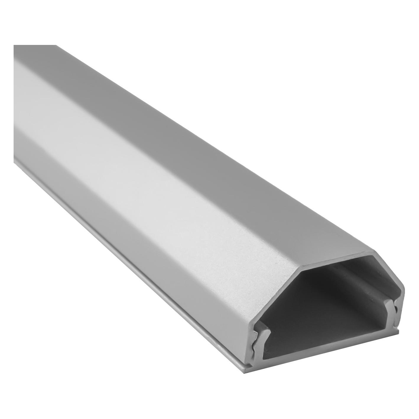Maclean Organizer Aluminiowa listwa maskująca do kabli, 33x18x750mm, srebrna, MCTV-897 S (Kabelkanal, 75 cm) (MCTV-897 S)