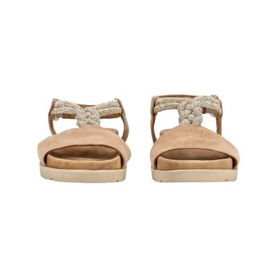 Riemchensandale GABOR "Gabor Sandalen Leder", Damen, Gr. 37, beige, Leder, Schuhe Riemchensandale