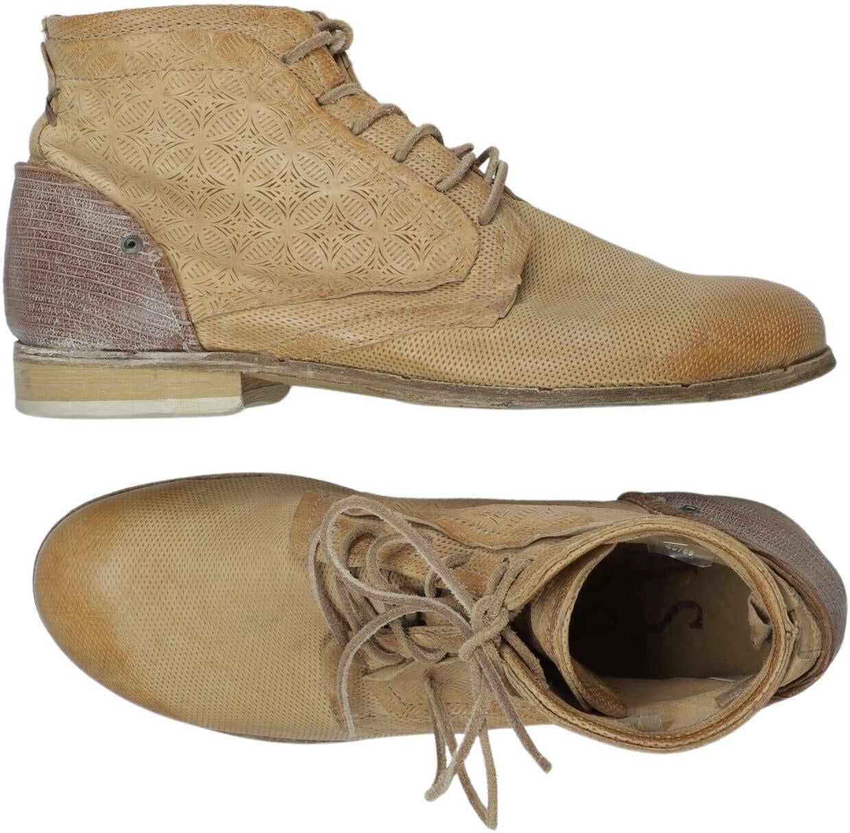 A.s.98 Herren Stiefel, Beige, Gr. EU 41, Leder - Second Hand