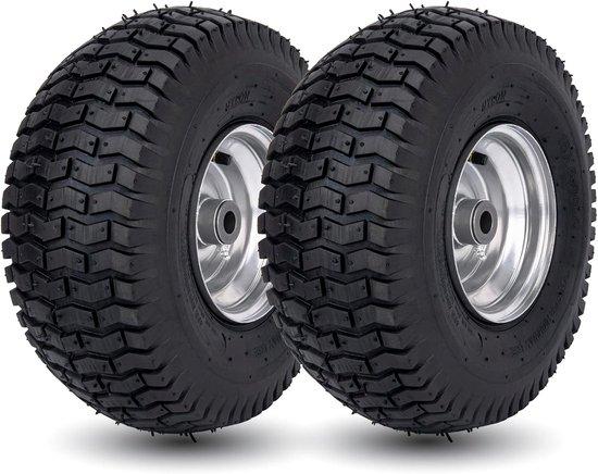 Rasenmähersatzräder mit 15x6.00-6 und 3/4-Zoll Achsen - 2er Set