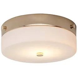 Deckenleuchte Wohnzimmerleuchte Lampe LED Baustahl Gold 1 Flammig D 23,5 cm