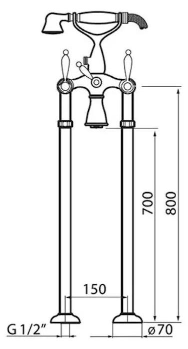 Freistehende Badewannenarmaturen Chrom