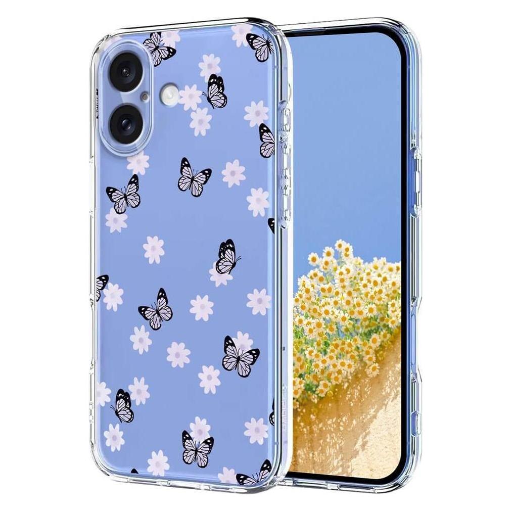 Cover-Discount iPhone 17 - Silikon Gummi Hülle Blumen (Apple iPhone 17) (62884011)