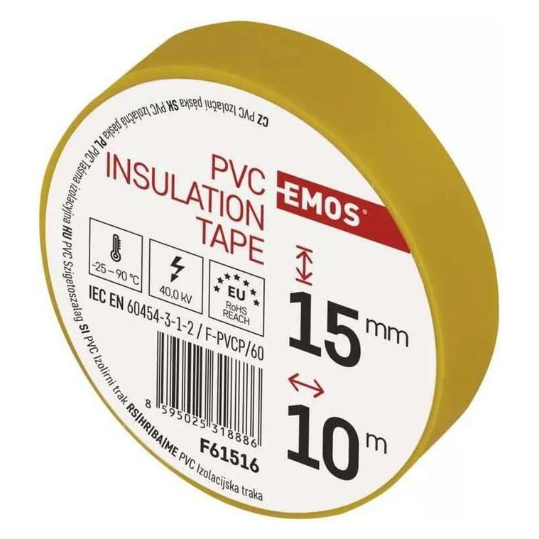 PremiumCord Emos Isolation Tape PVC 15/10 yellow (15 mm) (47351522)