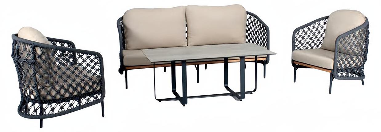 Outdoor Rattanmöbel Terrassenmöbel Balkonmöbel Gartenmöbel Sitzgarnitur 4tlg.