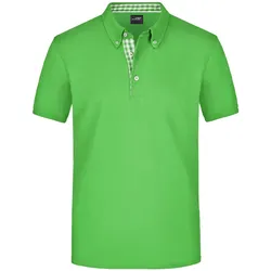 Polo-Shirt Plain "JN964" - XL - lime/lime-white