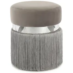 Kayoom Hocker Alix 900 Grau / Silber