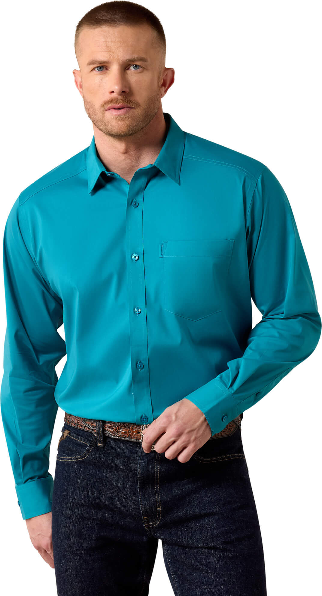 Men's Everything Classic Fit Shirt in Tahitian Tide, Size: XL by Ariat