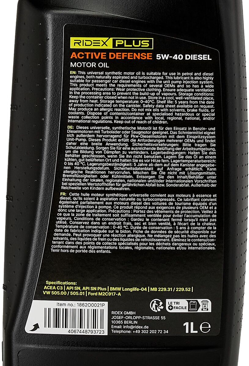 RIDEX PLUS 1862O0021P Engine oil