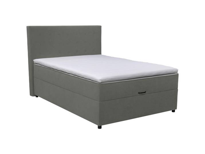 Moderano Boxbett, Anthrazit, Kunststoff, H3, 180x200 cm, Stoffauswahl, In verschiedenen Grössen erhältlich, Schlafzimmer, Bett, Doppelbetten