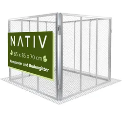 Lemodo Komposter 448 L, Metallkomposter mit Bodengitter, Drahtkomposter, Kompostierer