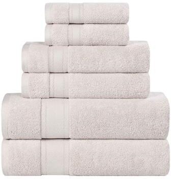 Blue Nile Mills Spa-Style Luxury Zero Twist Cotton 6-Piece Towel Set, Hypoallergenic Soft Bathroom Towels
