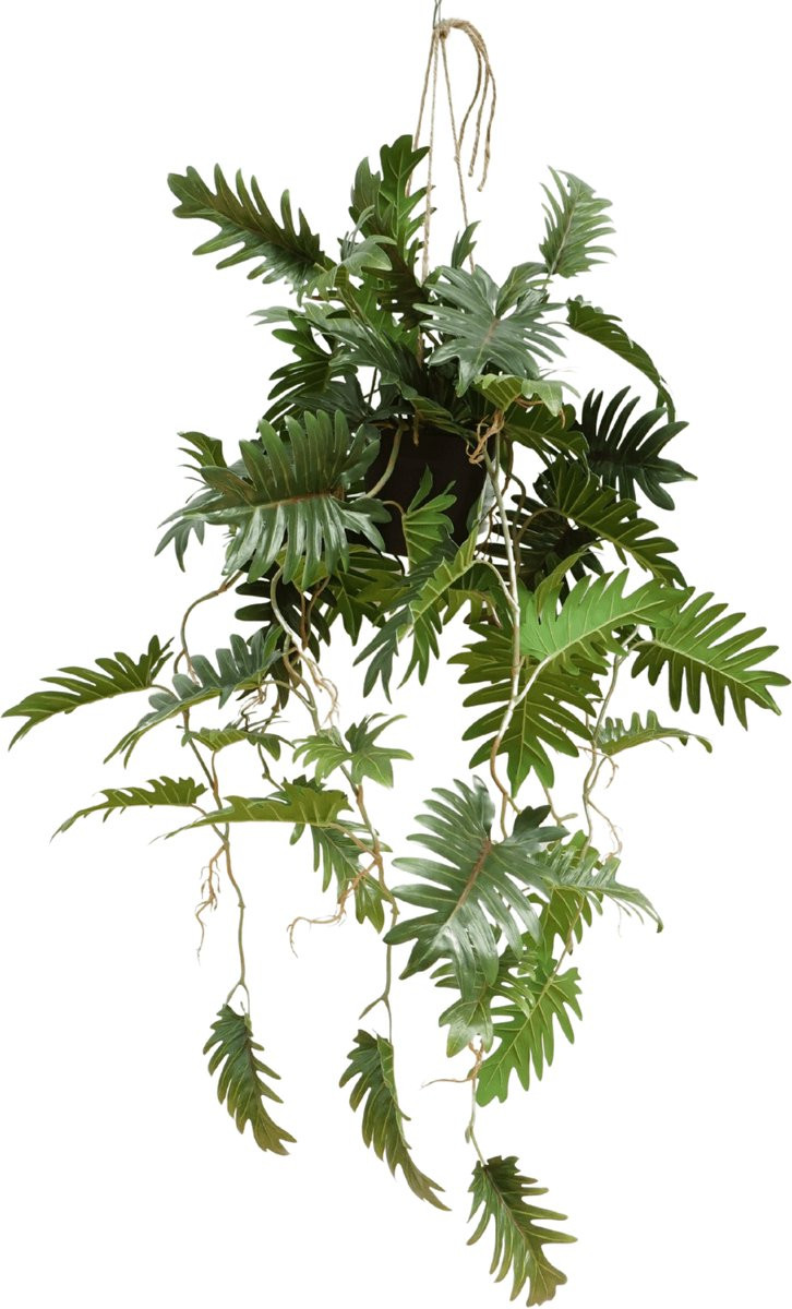 Philodendron Kunst Hangplant 95cm Groen