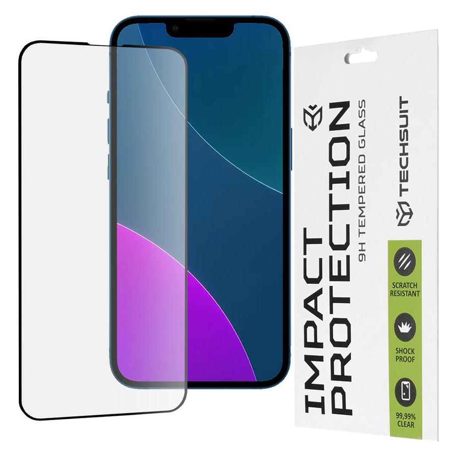 Techsuit - 111D Full Cover / Full Glue Glass - iPhone 13 mini - Black (Apple iPhone 13 mini) (56337993)