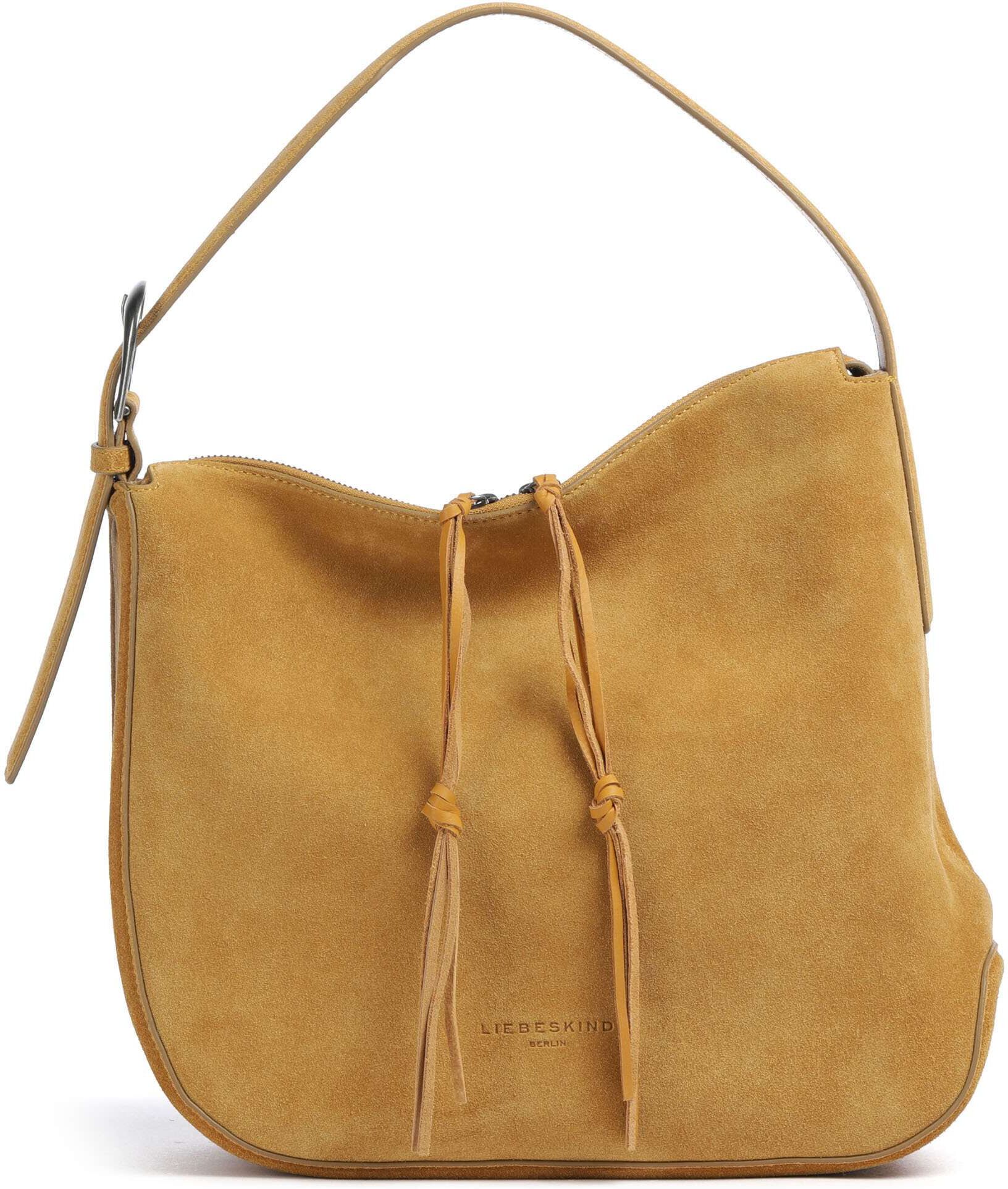Liebeskind Ines Suede L Beuteltasche aus Leder, gelb
