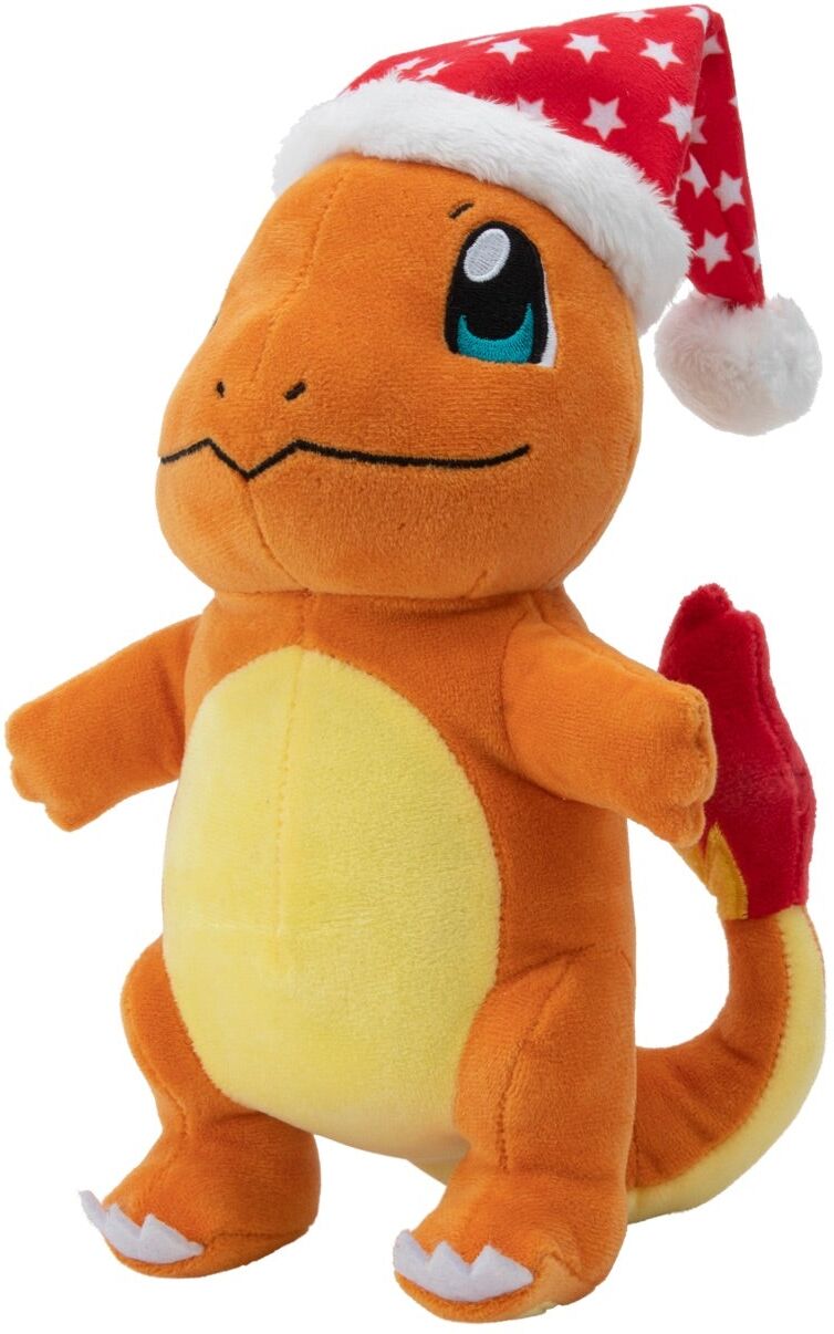 Pokémon Charmander 8-Inch Plush with Santa Hat - Officially Licensed Jazwares Product