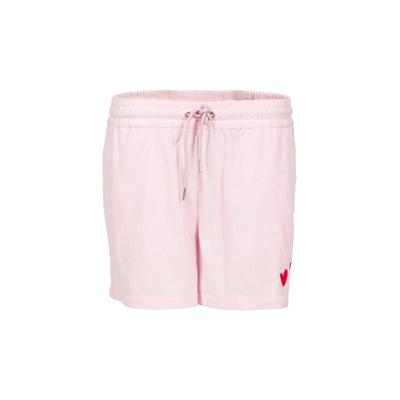Sweatshorts KLEINIGKEIT "Kleinigkeit Kim Cordashian Shorts", Damen, Gr. M, US-Größen, pink lemonade, 100% Polyester, unifarben, normal, Hosen Sweatshorts