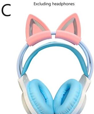 Inspire Essentials CuteCat Headphone Accessories Cat Ear Attachments For Gaming Headsets pink