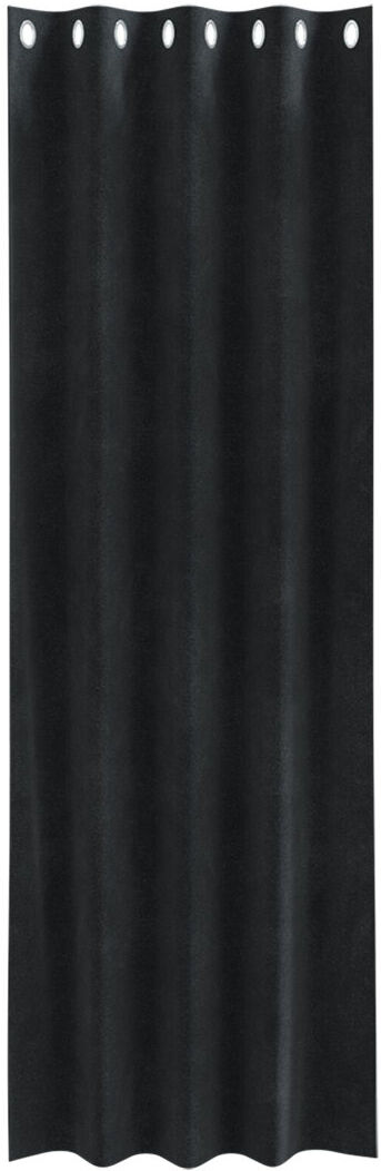 17 Stories Curtains Polyester Medium Decorative Inlays Black 140cm Width x 260cm Drop