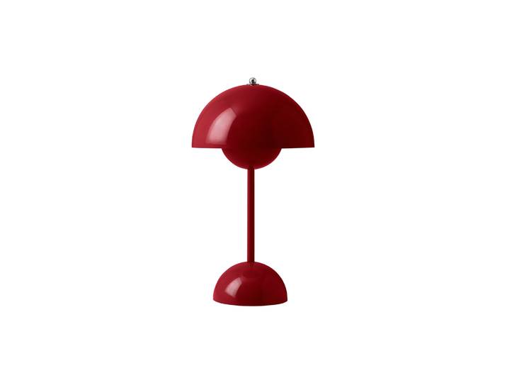 &tradition - Lampe sans fil rechargeable FlowerPot - Rouge - Polycarbonate - Designer Verner Panton