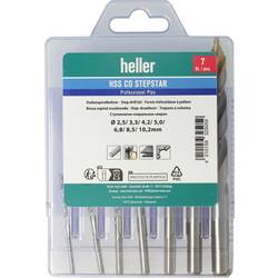 Heller 325059 HSS-Co Stepstar 7 tlg. HSS-Co Metall-Spiralbohrer-Set DIN 338 1 Set