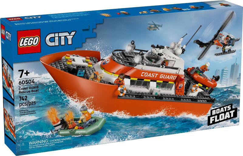 LEGO® City 60504 Rettungsboot der Küstenwache mit Hubschrauber