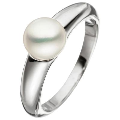 Perlenring JOBO "Silberring" Gr. 60, silber (silber 925), Fingerringe, Damen, 60, Perlen Silber 925 (Sterlingsilber), Perlen, Silber 925 (Sterlingsilber), Perlenring, 925 Silber mit Perle