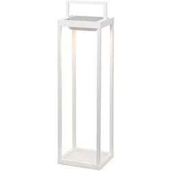 Zafferano - Home Solar 2 LED Laterne, 56,4cm - 2W Wand- und Tischleuchte mit Akku und Dämmerungssensor - Weiß