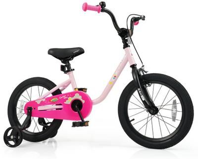 Costway Kids Bike for 3-7 Years Old Boys and Girls 12/14/16-Inch Children Bicycle-Pink 16 Inch