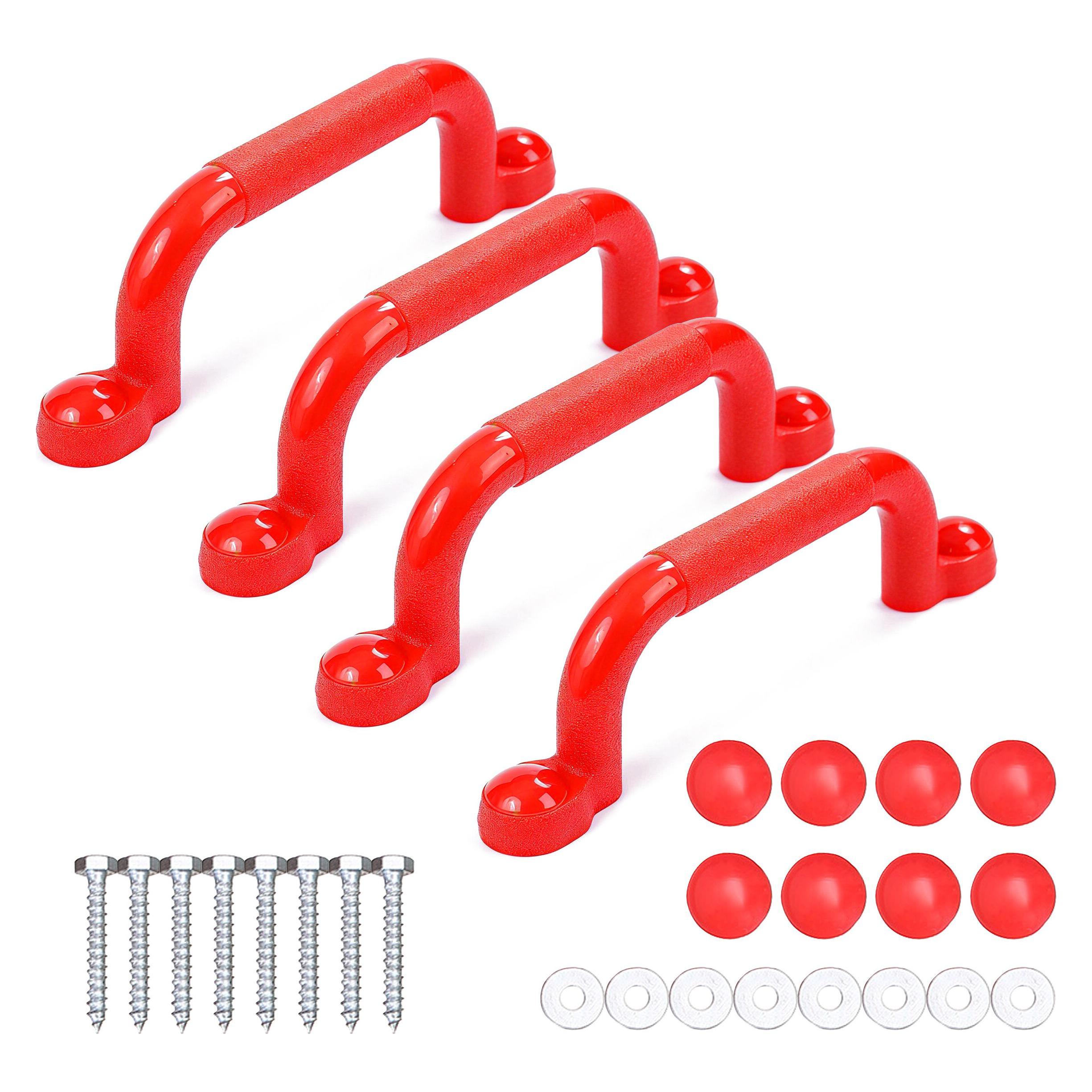 Relaxdays Klettergerüst-Griffe (Rot) (4052025821487)