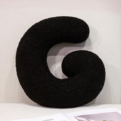 Lush Living Finds I Love U Soft Seat Cushion, Black English Letters Plush Pillow For Back Support, Sofa Chair Plushie Decoration g