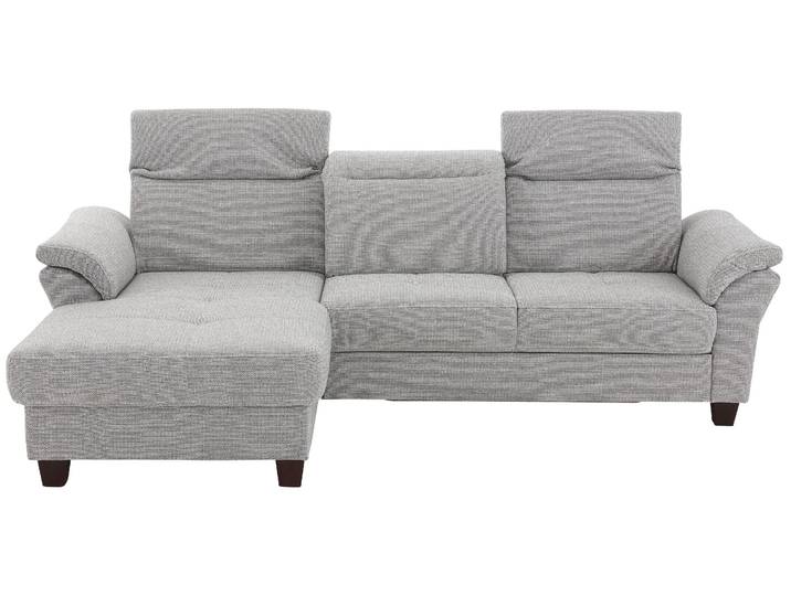 Ecksofa GOODPRODUCT Solvei L-Form , silber, B:255cm H:104cm T:185cm, Struktur (100% Polyester);Luxus-Microfaser Lederoptik (100% Polyester);Luxus-Microfaser ALTARA NUBUCK (100% Polyester), Sofas, Ecksofa, mit Recamierenabschluss und Sitztiefenverstellung