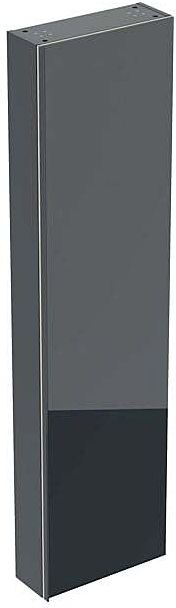 Geberit Acanto Hochschrank 500637161 45x173x17,4cm, Glas schwarz - schwarz matt