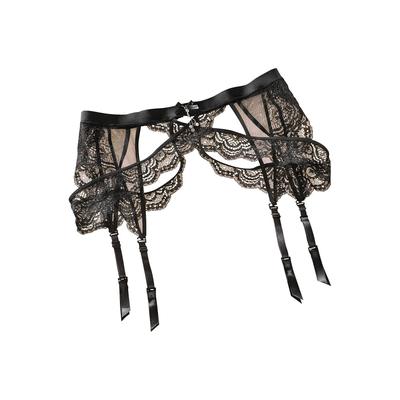 Strumpfhalter, Damen, Gr. 40/42, schwarz, Netz, Obermaterial: 90% Polyamid, 10% Elasthan, PETITE FLEUR GOLD BY LASCANA, Strumpfhalter, aus schöner Jacquardspitze, sexy Dessous, Reizwäsche