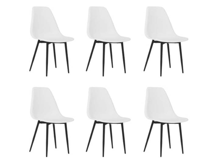 vidaXL Eetkamerstoelen 6 st PP wit