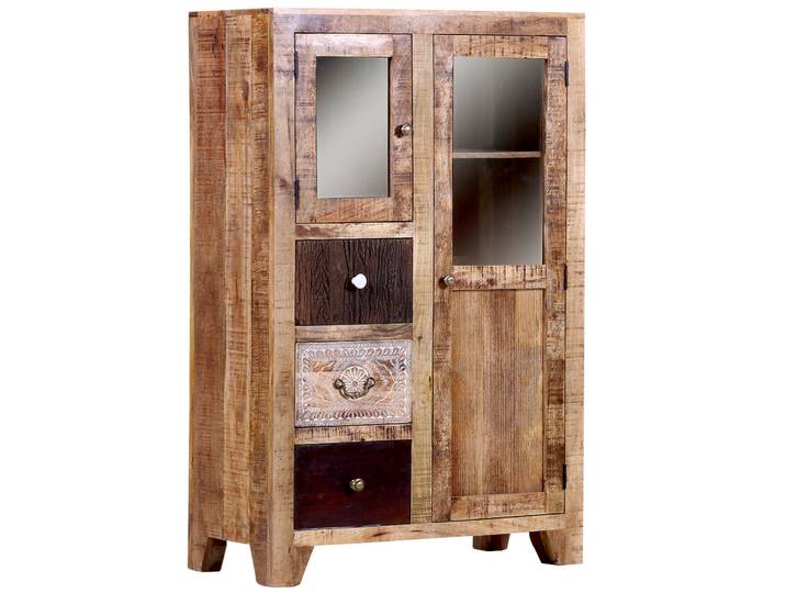 Highboard PUNO Mango massiv 147 x 96 x 49 cm gebeizt/lackiert...