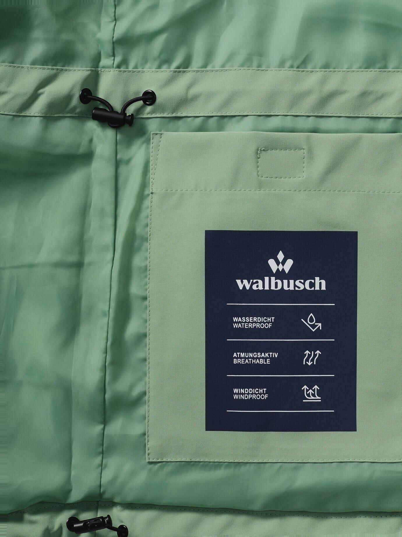 Walbusch Aquastop Jacke, normale Größen#Kurzgrößen, Farbe Grün, 50, garantiert wasser- und winddicht atmungsaktiv Damen