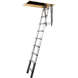 Batavia, Leiter + Gerüst, Teleskopische Dachbodenleiter (Teleskopleiter, 285 cm)