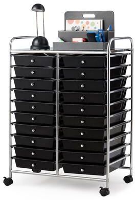 20-Drawer Organizer Cart Office School Storage Cart Rolling Drawer