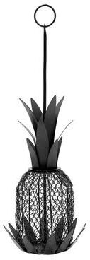 Achla Designs Garden Pineapple Bird Feeder, 18 Inch Tall, Black Powder Coat Finish