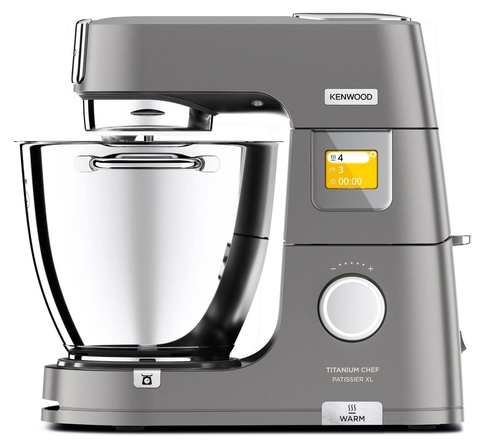 Kenwood Titanium Chef Patissier XL, 7 l, Grau, Edelstahl, Drehregler, Mixen, Edelstahl, 1400 W