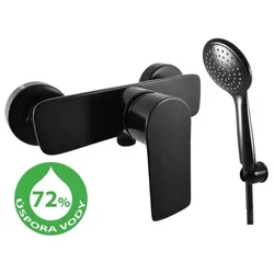 RAV SLEZÁK Vltava Duscharmatur Schwarz VTE481.5/1CMAT