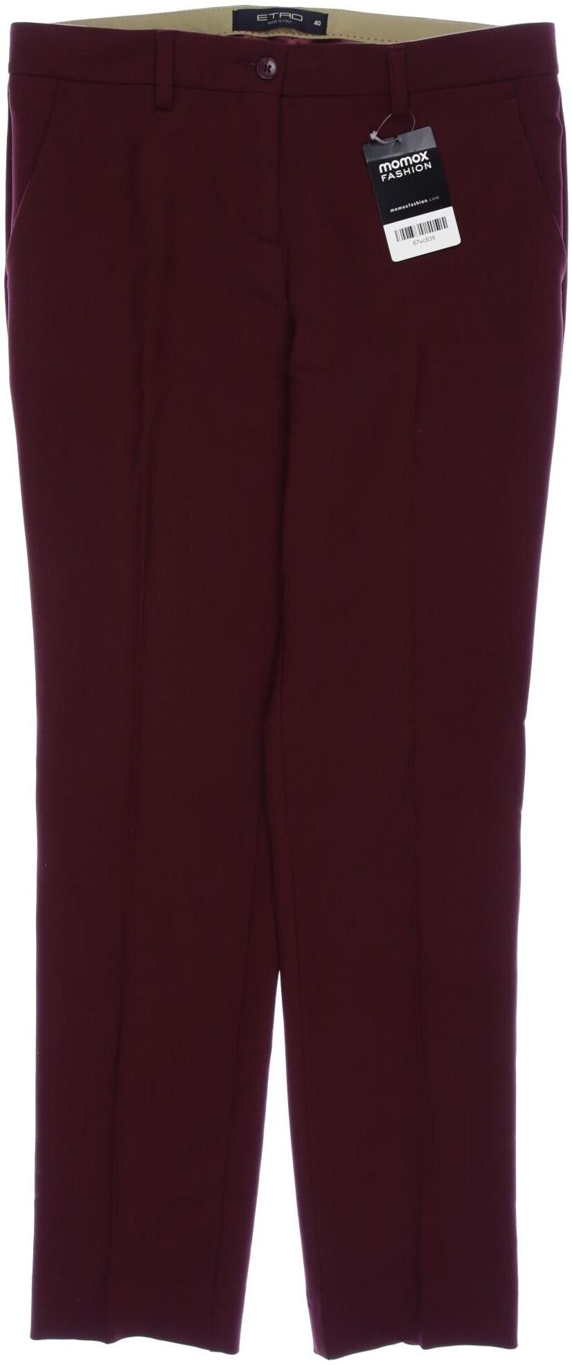 Etro Damen Stoffhose, Bordeaux, Gr. EU 34 (IT 40), Wolle / Elasthan - Second Hand