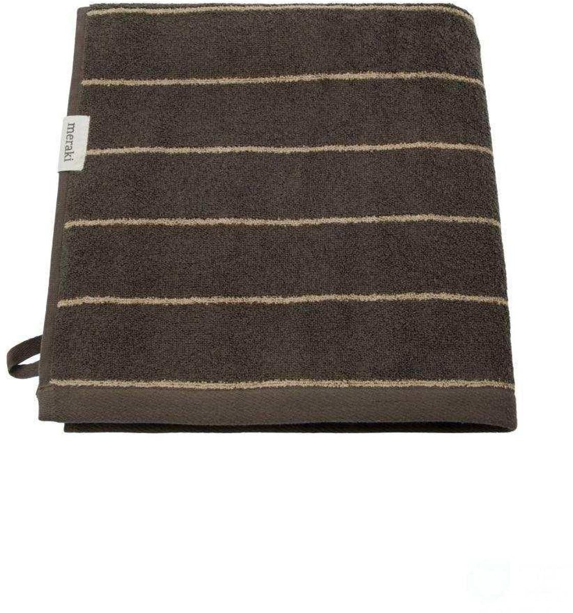Meraki Handdoek Stripe groen 70 x 140 cm