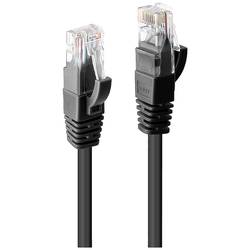 LINDY 48076 RJ45 Patchkabel CAT 6 U/UTP 0.50 m Schwarz verdrillt 1 St.
