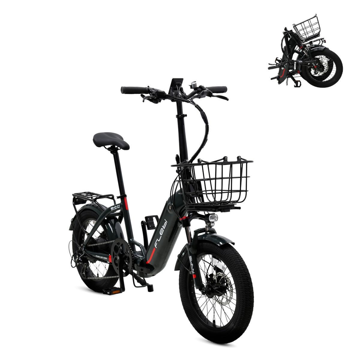 Faltbares E-Bike Swan Fat Grau | 70 km | 10,4 Ah | 18x3,0" | Federgabel