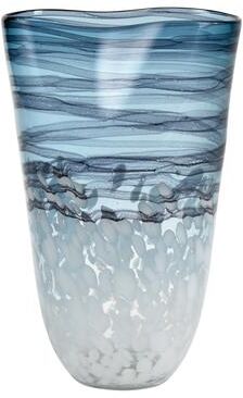 Elk Home Loch Seaforth Blue Glass 9 Inch Wide Vase